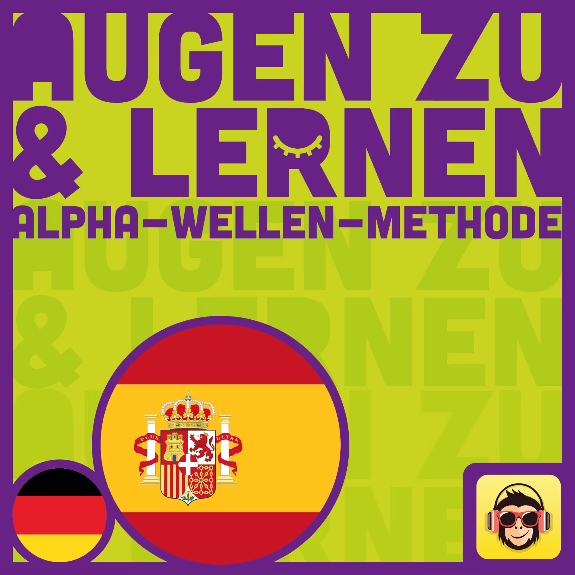 Podcast-Cover Augen zu und lernen – Spanisch