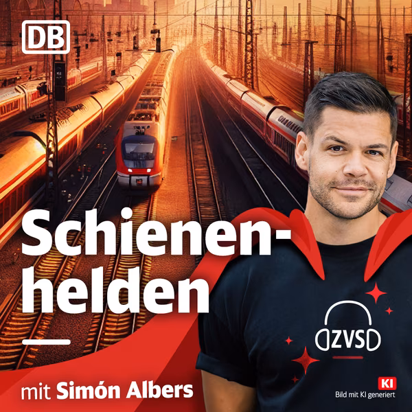 Podcast-Cover Schienenhelden – Der Erlebnispodcast über den Beruf des Zugverkehrssteuerers